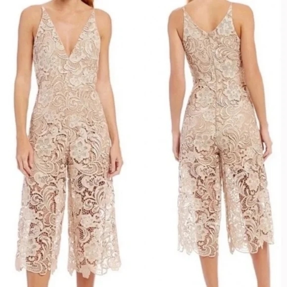Dress the Population Lace Midi Dress in Cream - Picture 2 of 12